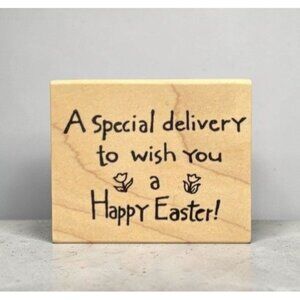 Northwoods Rubber Stamp Happy Easter Block Crafting Tool Special Delivery
